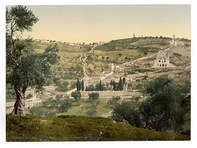 Mount of Olives and Gethsemane general view Jerusalem