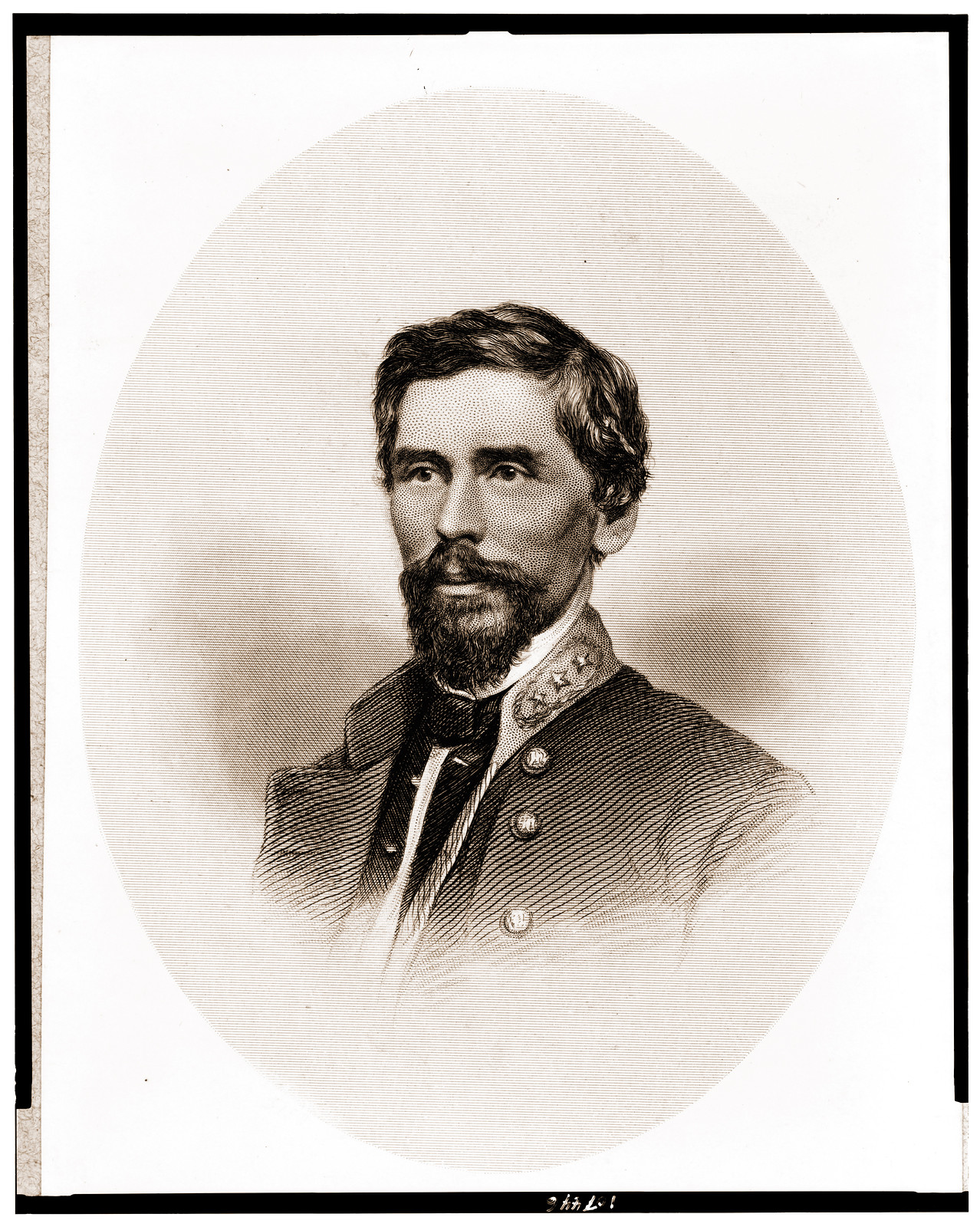 Maj. General Patrick R. Cleburne head-and-shoulders portrait facing left, 1860 — historic photograph