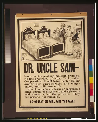 Dr Uncle Sam - is now in charge of our industrial troubles / Phifer.