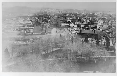[Early photographic view of Washington, D.C. from the Capitol, looking northeast]