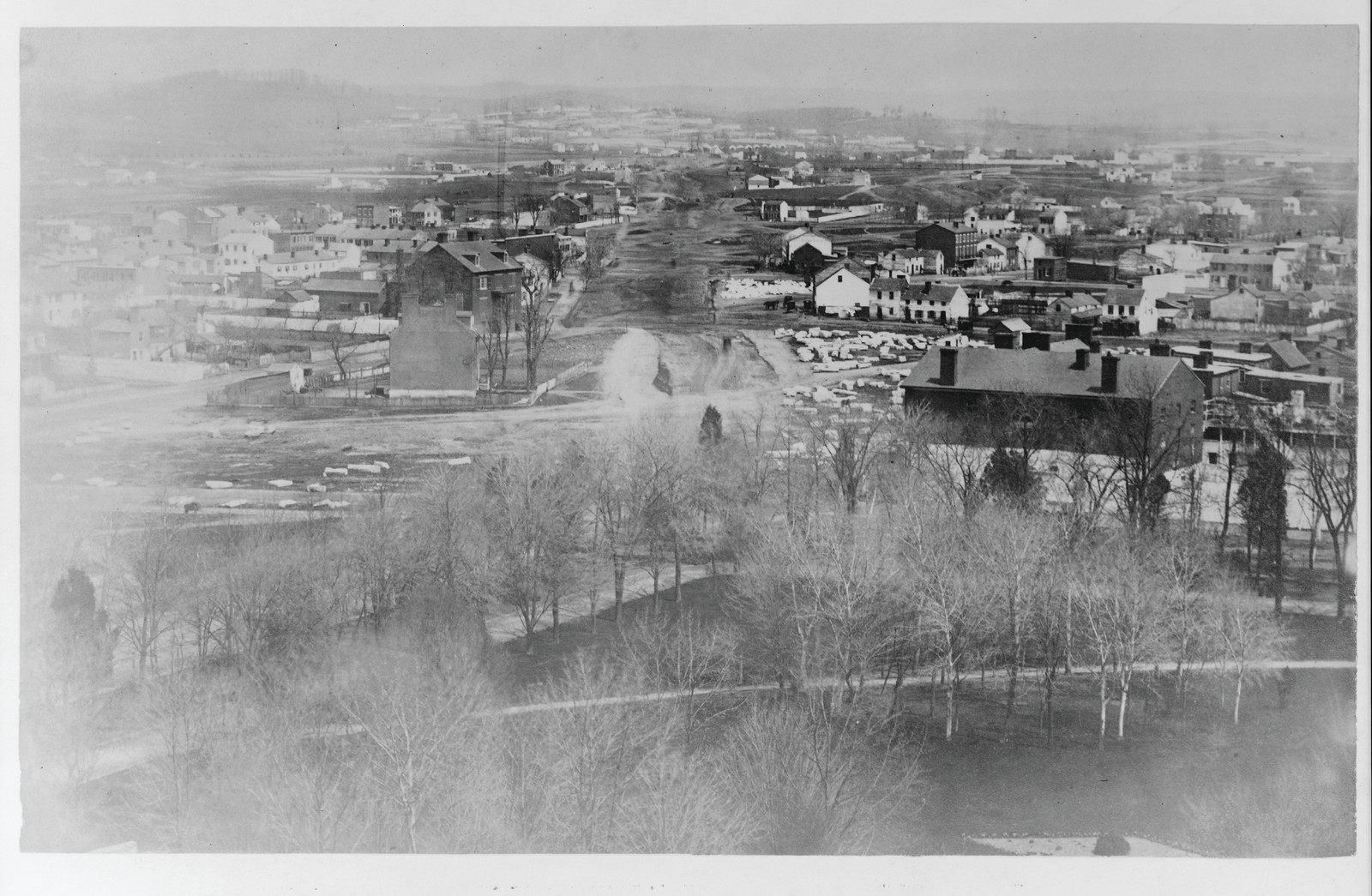 [Early photographic view of Washington, D.C. from the Capitol, looking northeast], [ca. 1863] — historic photograph