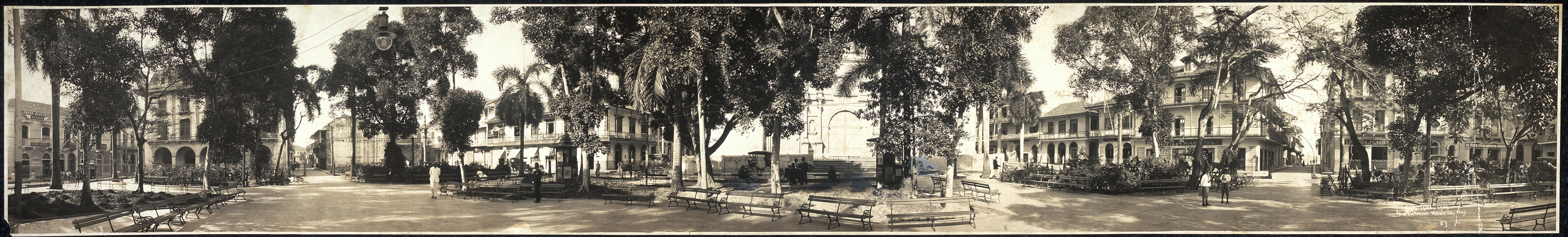 PANAMA 1909 Cathedral Plaza, Panama City — historic image
