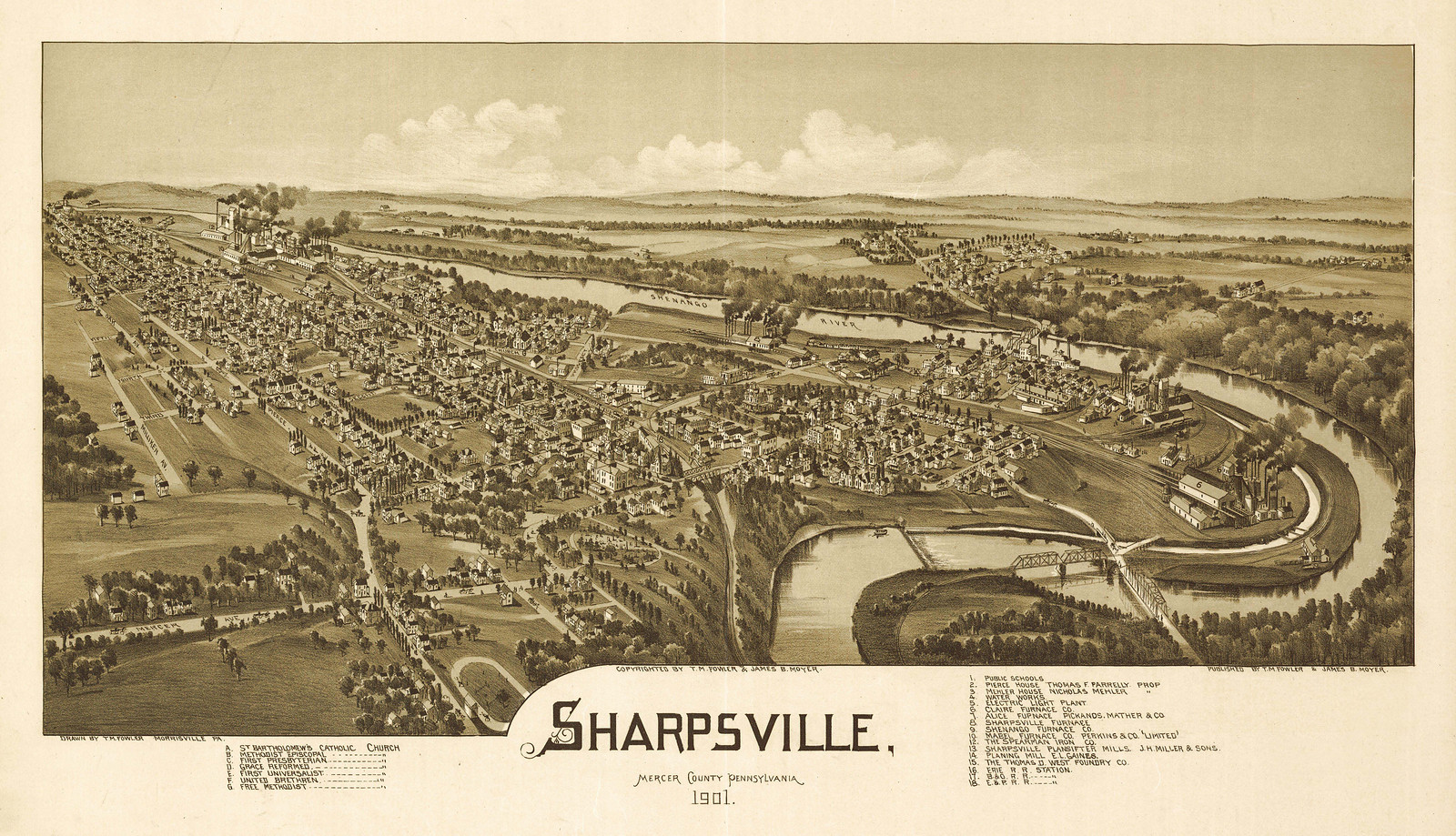Sharpsville, Pennsylvania, 1901, 1901 — antique map