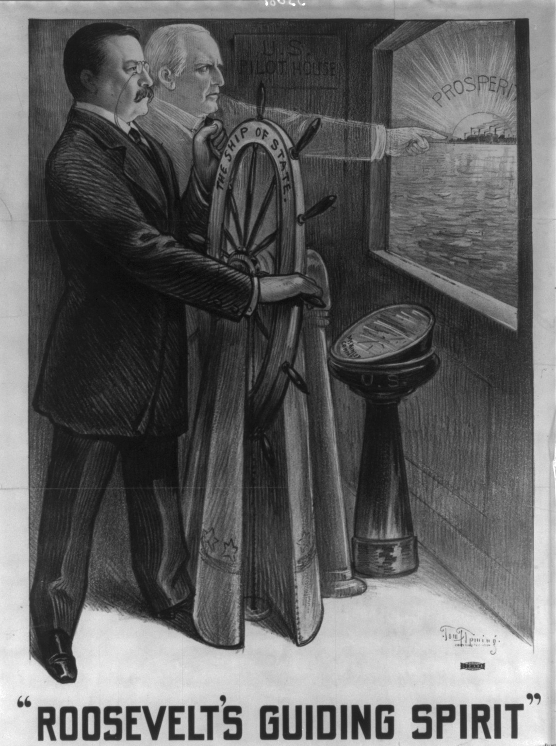 Roosevelt's guiding spirit, [no date recorded on shelflist card] — historic print