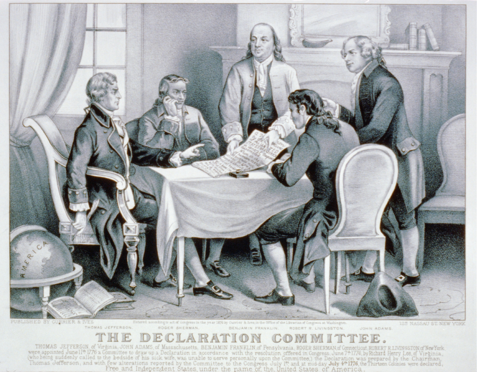 The Declaration committee, [New York] : Currier & Ives, 1876. — antique lithograph