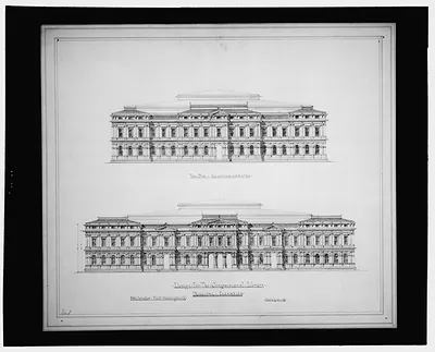 [Library of Congress, Washington, D.C. Principal and side elevations]