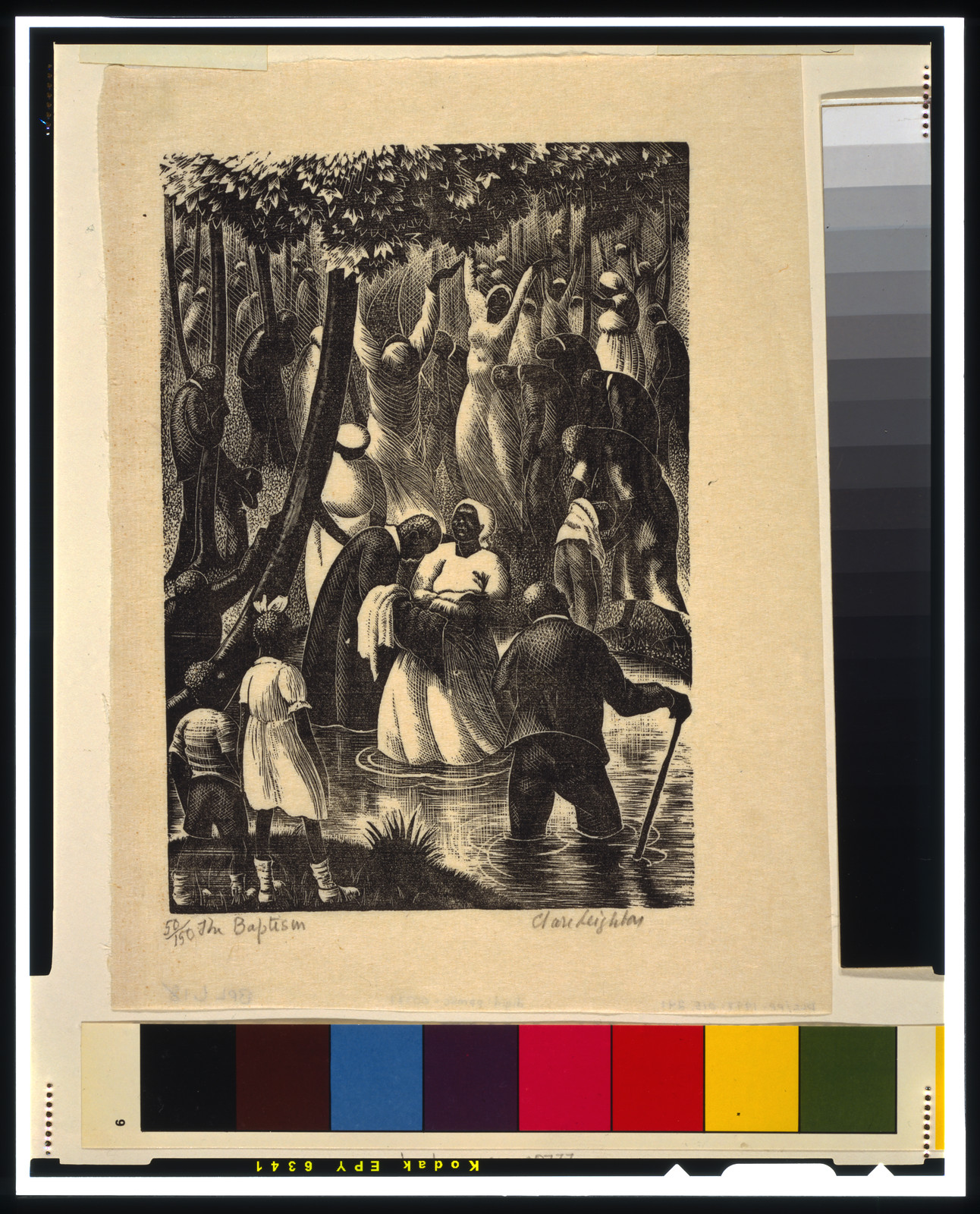 The baptism / Clare Leighton., [between 1948 and 1950] — antique engraving