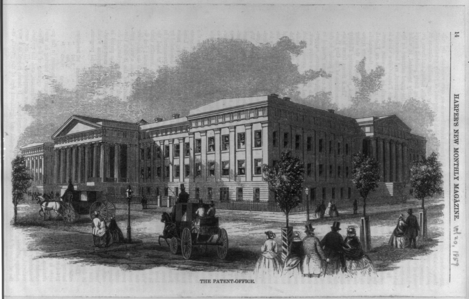 The Patent Office — antique engraving