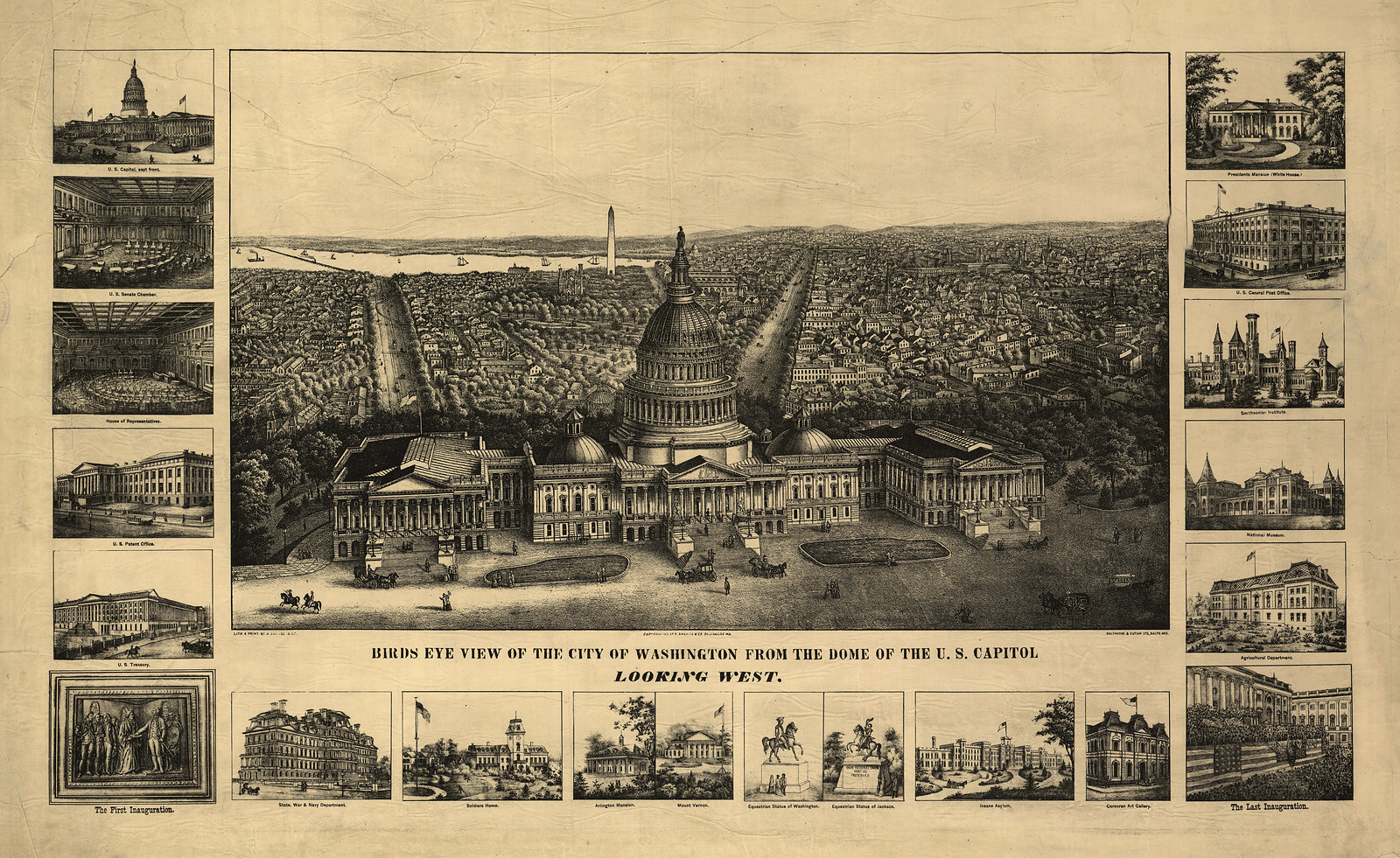 Washington, D.C., 1860, 1860 — antique map
