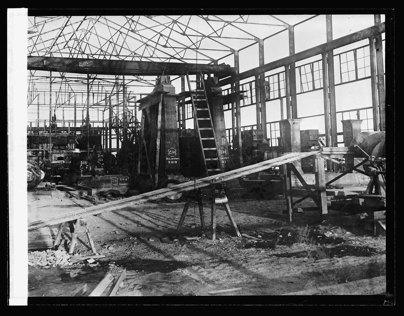 Sugar Refinery in course of construction at Cartavia, Peru (No. 78), [between 1910 and 1935] — historic photograph
