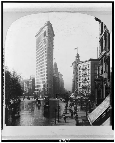 Vintage Building Photo - New York City - Flat Iron Building