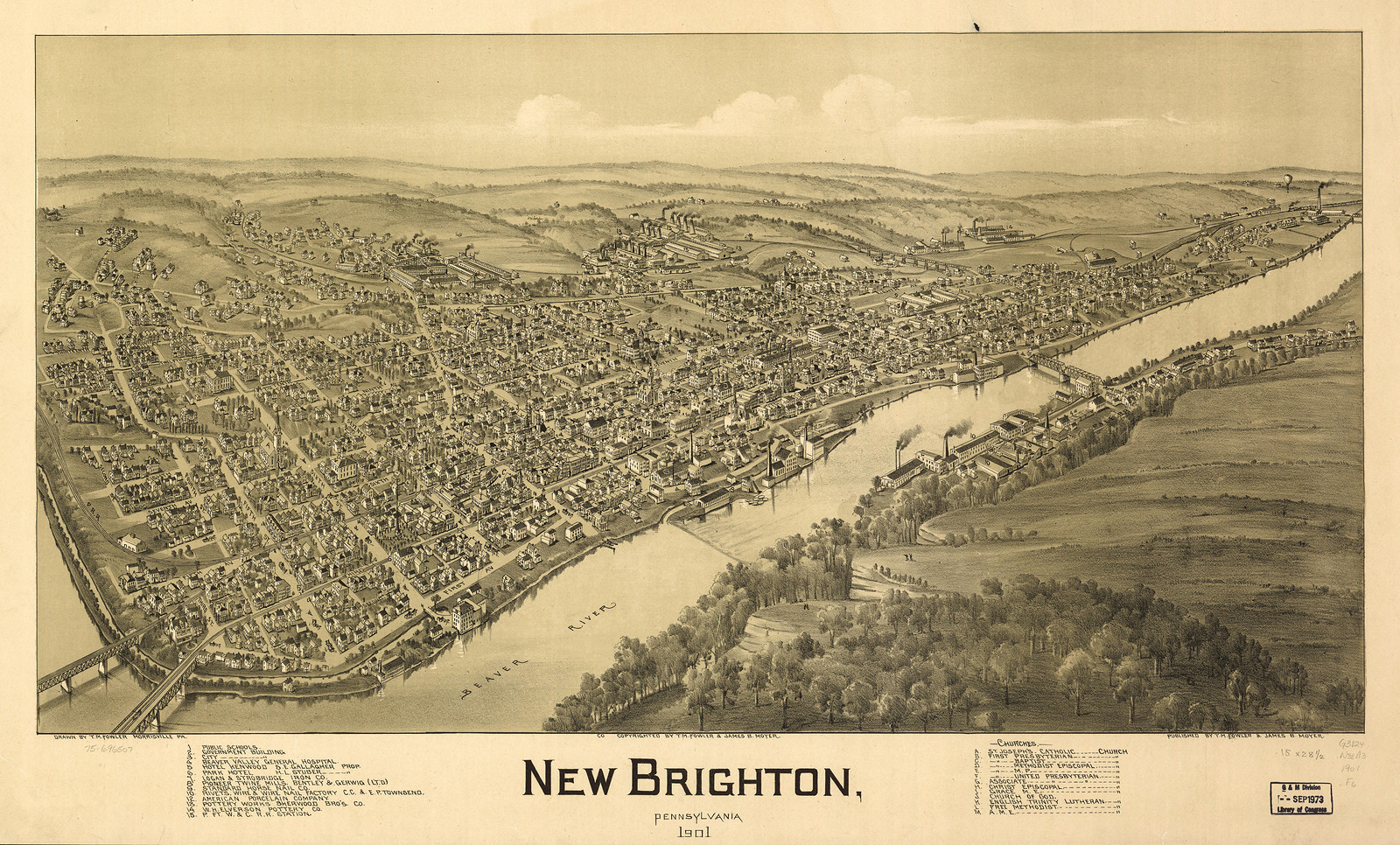 New Brighton, Pennsylvania, 1901, 1901 — antique map