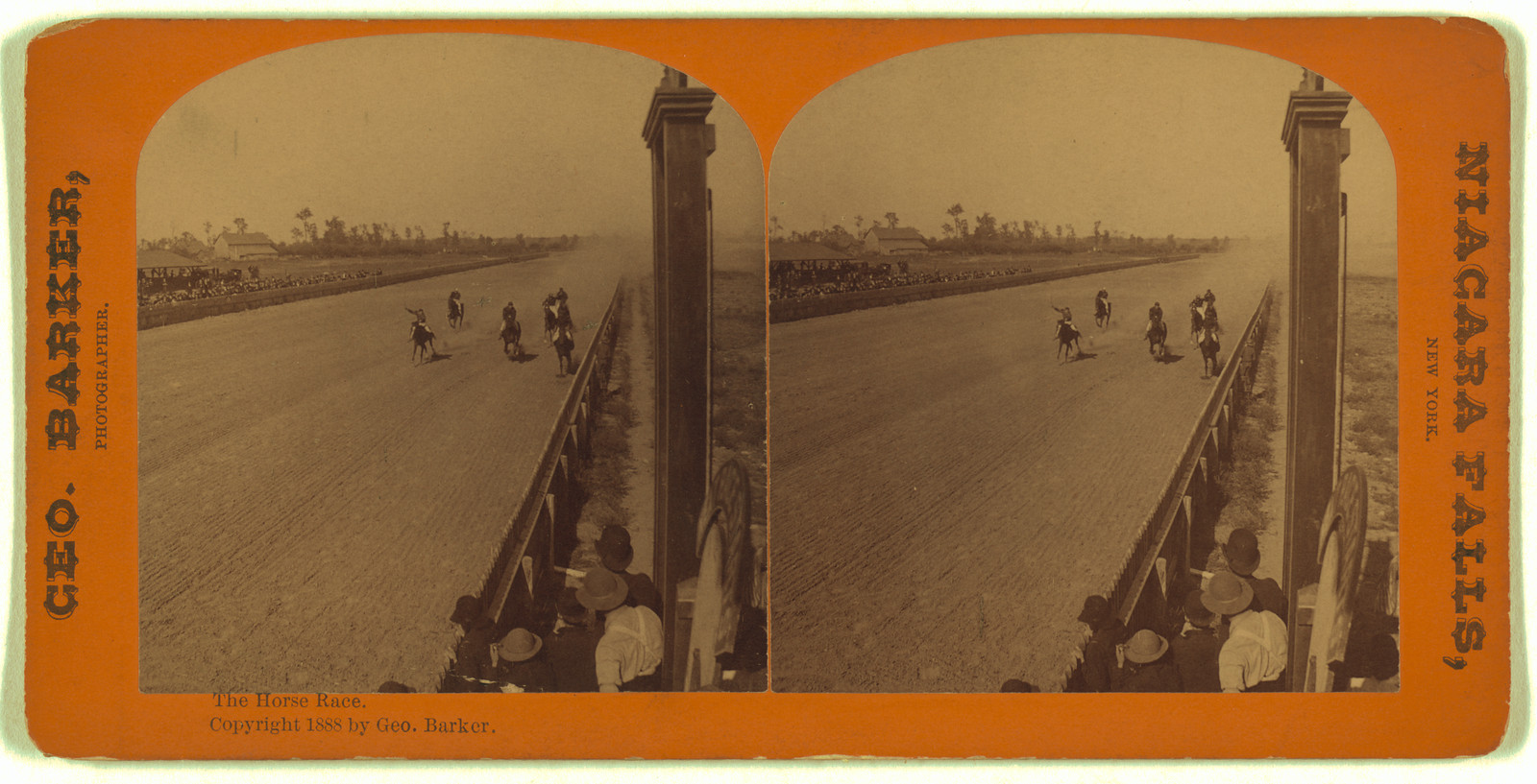 The horse race, 1888 — historic photograph