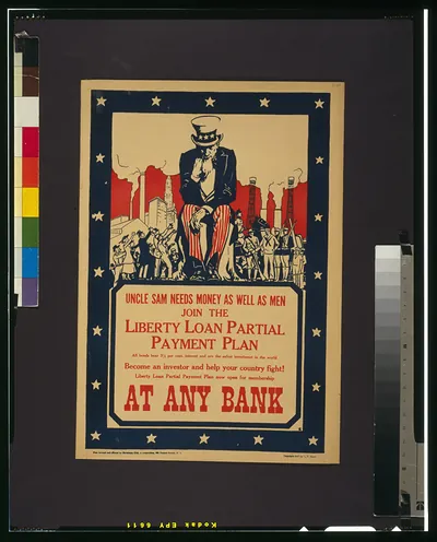 Uncle Sam needs money as well as men--Join the Liberty Loan partial payment plan [...] at any bank