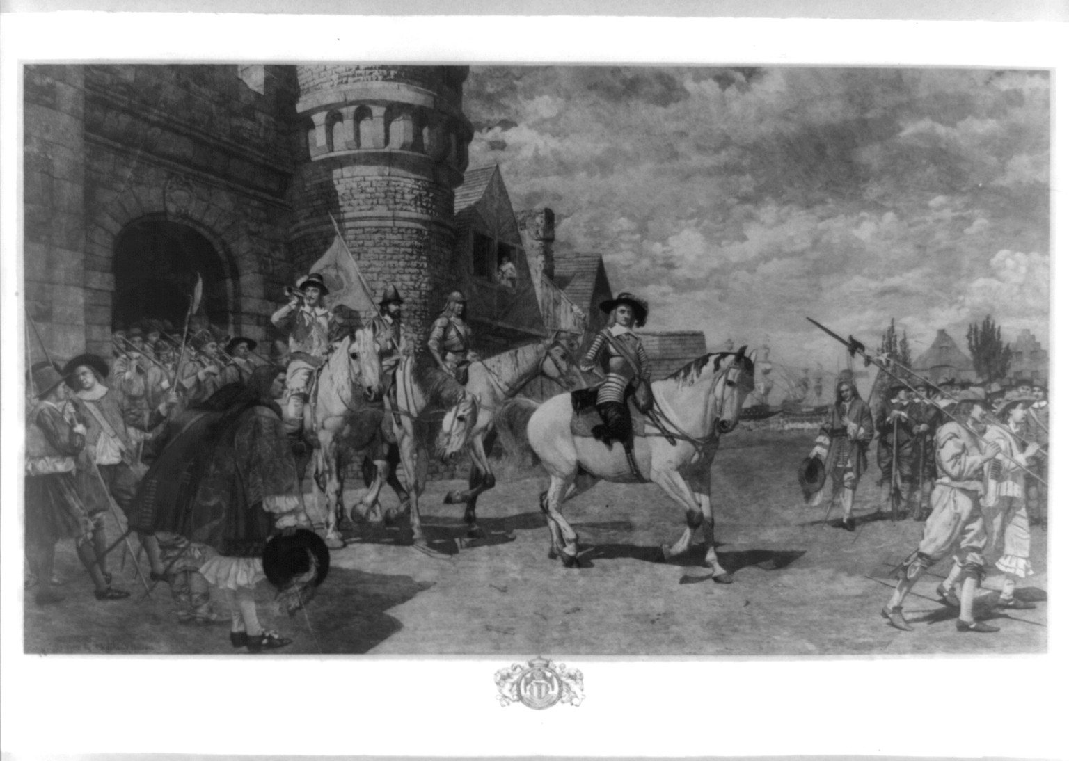 The Surrender of Nieuw Amsterdam in 1664, 1908 — historic print
