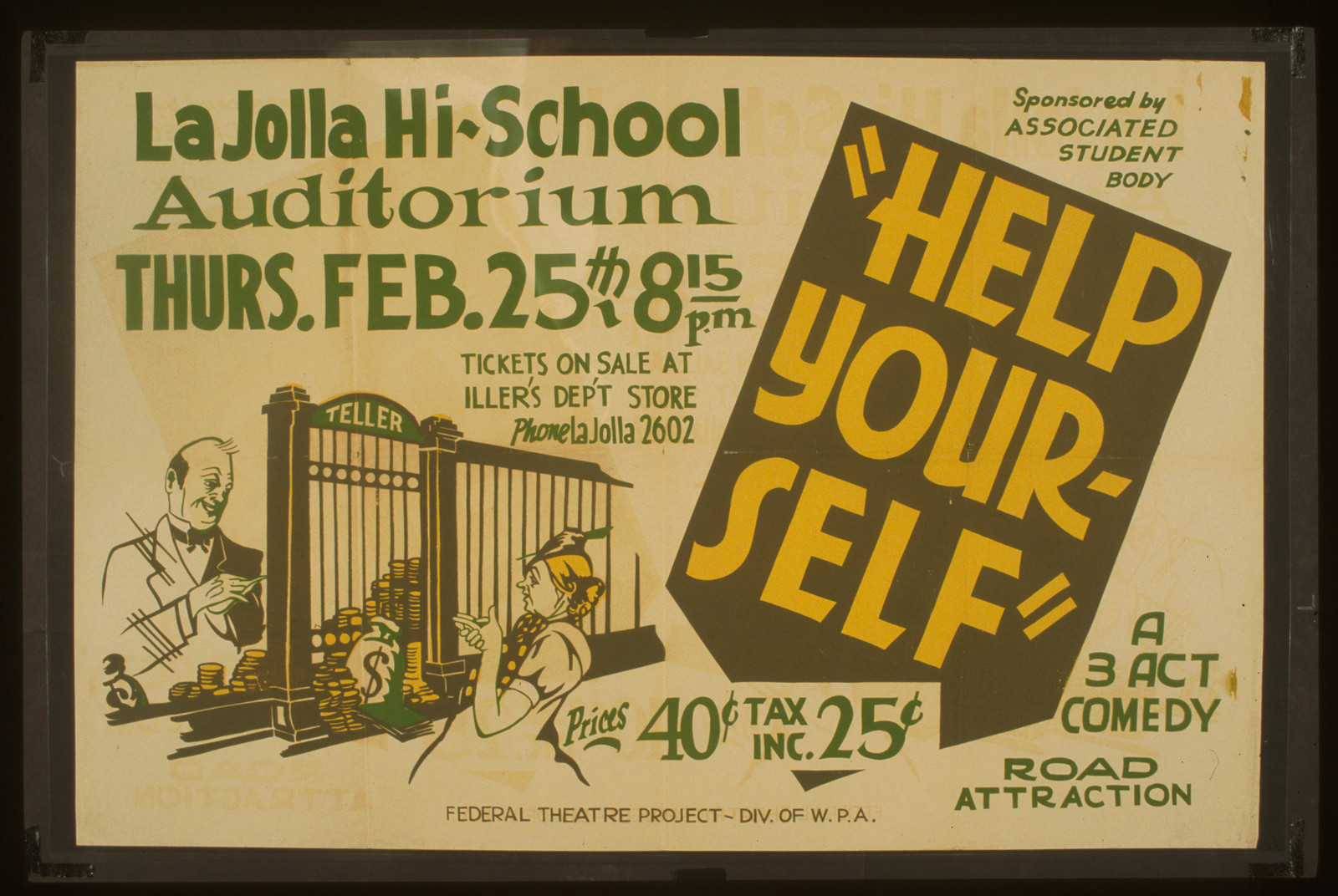 Help your-self A 3 act comedy., 1937 — vintage poster