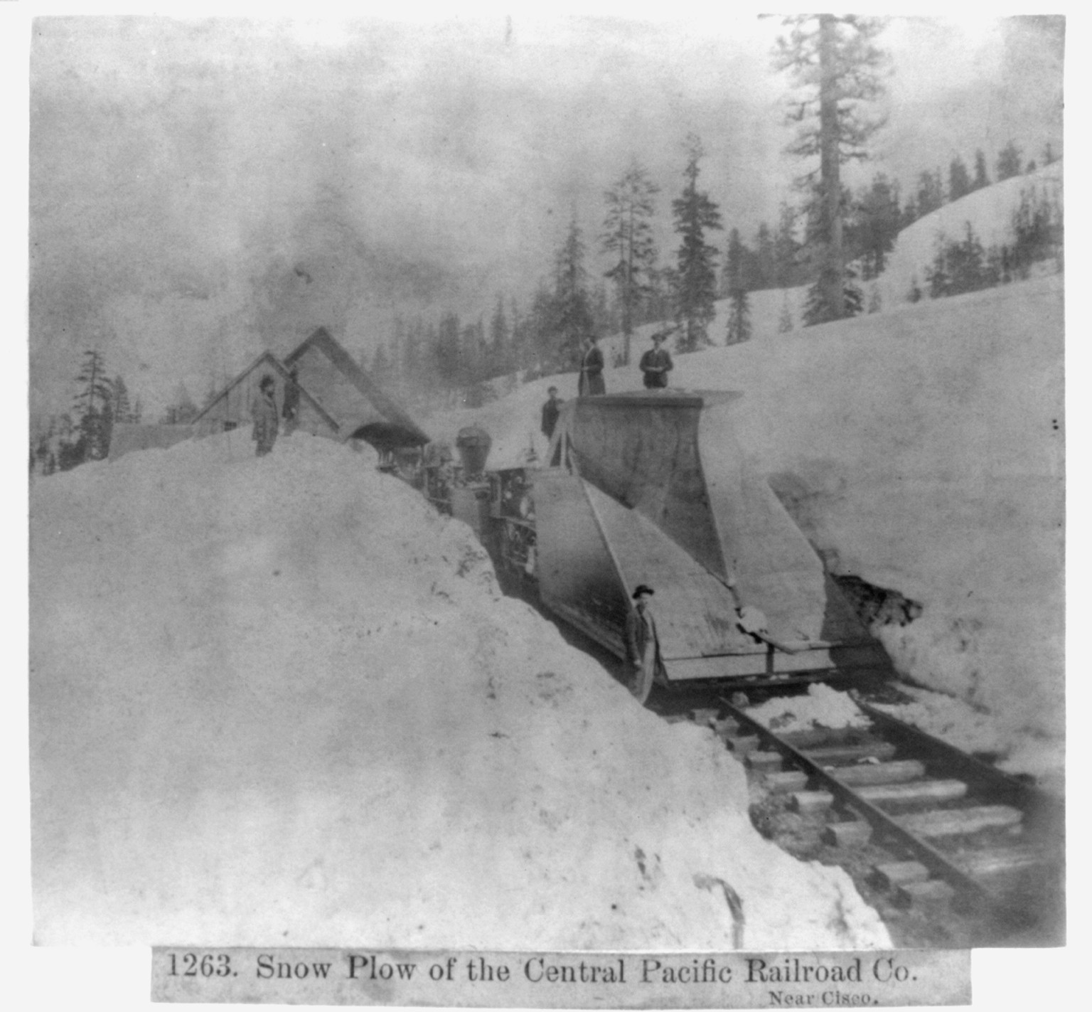 Snow Plow of the Central Pacific R.R. Company - Near Cisco, [published 1866] — historic photograph