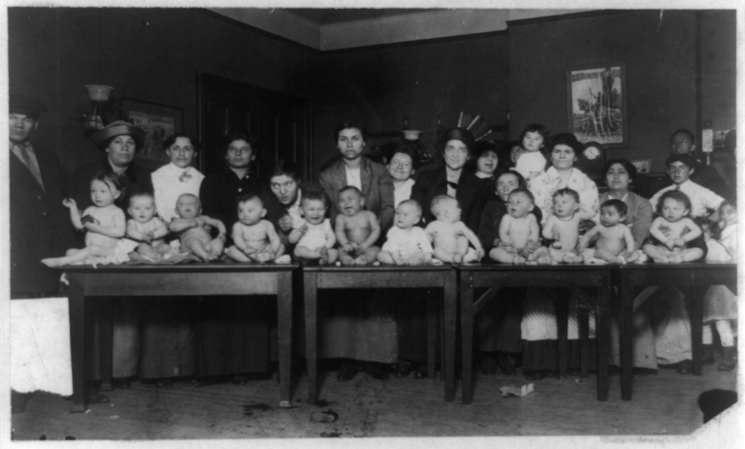 Perfect babies at University Settlement, corner of Eldridge and Rivington Sts., New York, N.Y., c1913 July 11. — historic photograph