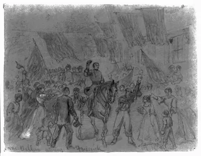 McClellan entering Frederick