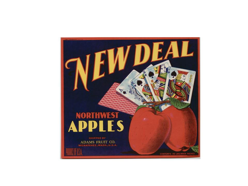 New Deal Northwest Apples crate label — historic image