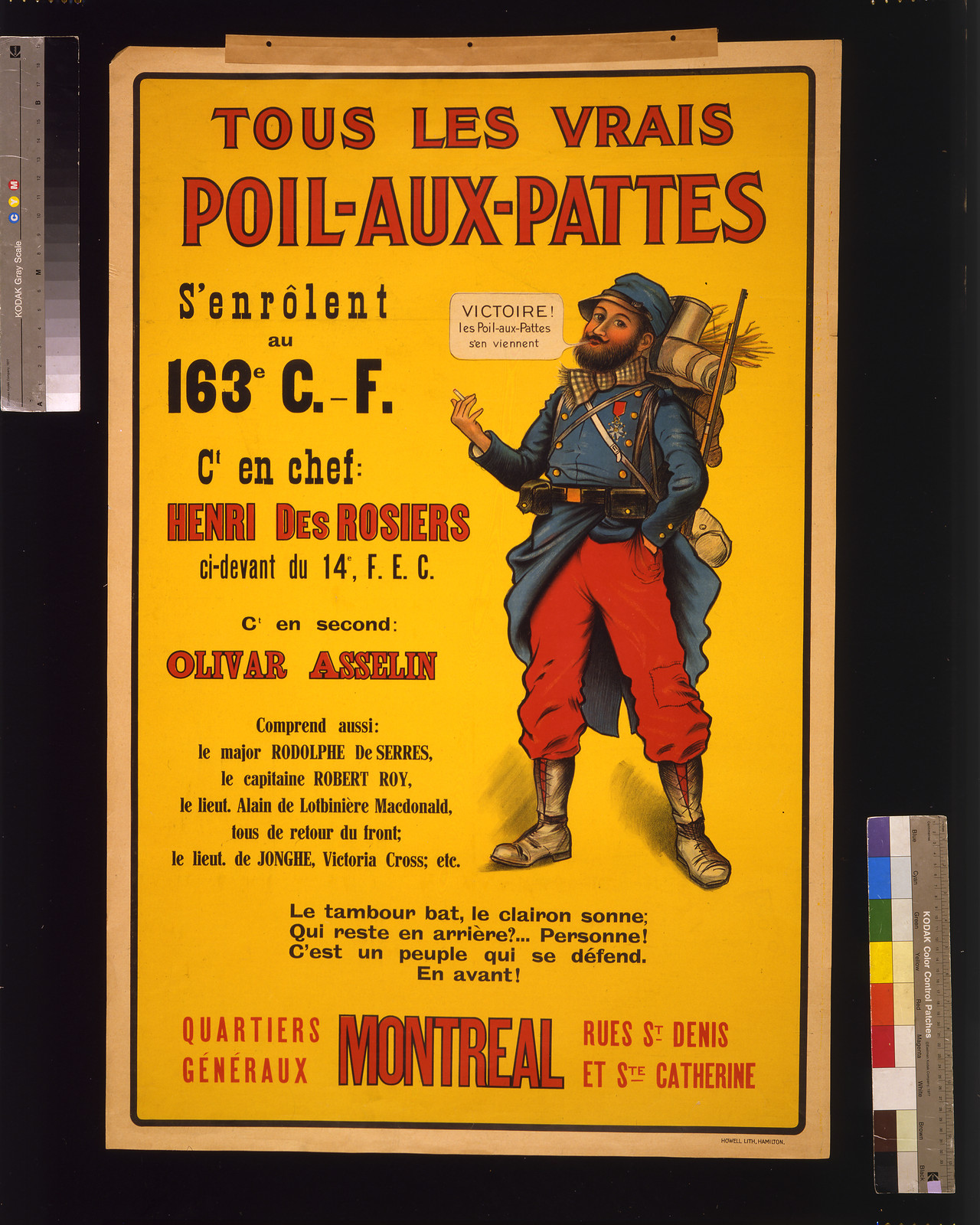 Tous les vrais Poil-aux-Pattes s'enrôlent au 163e C.F., 1915 — historic image