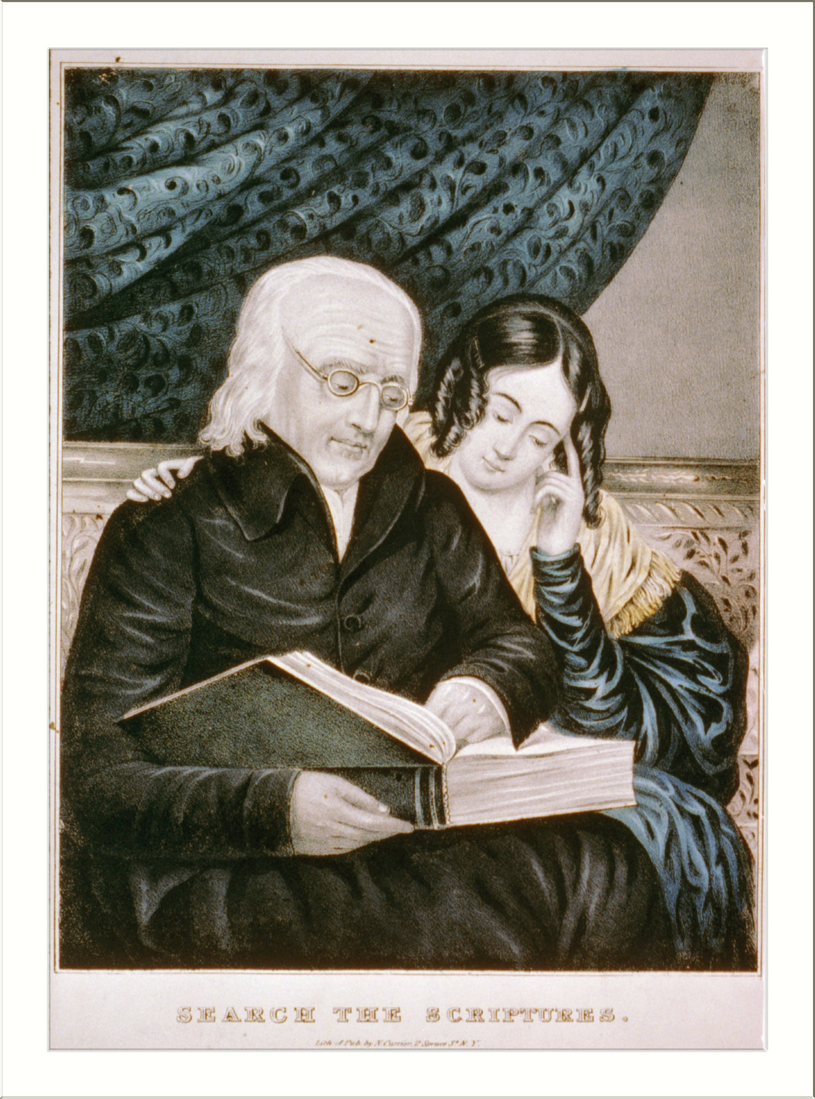 Search the scriptures, New York : Published by N. Currier, [between 1835 and 1856] — antique lithograph
