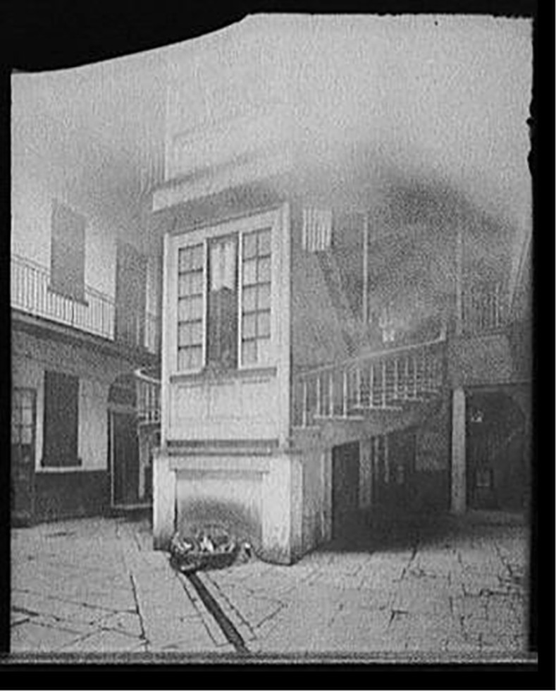 [Court & stairway, old Orleans hotel, New Orleans, La.], [between 1910 and 1920] — historic photograph
