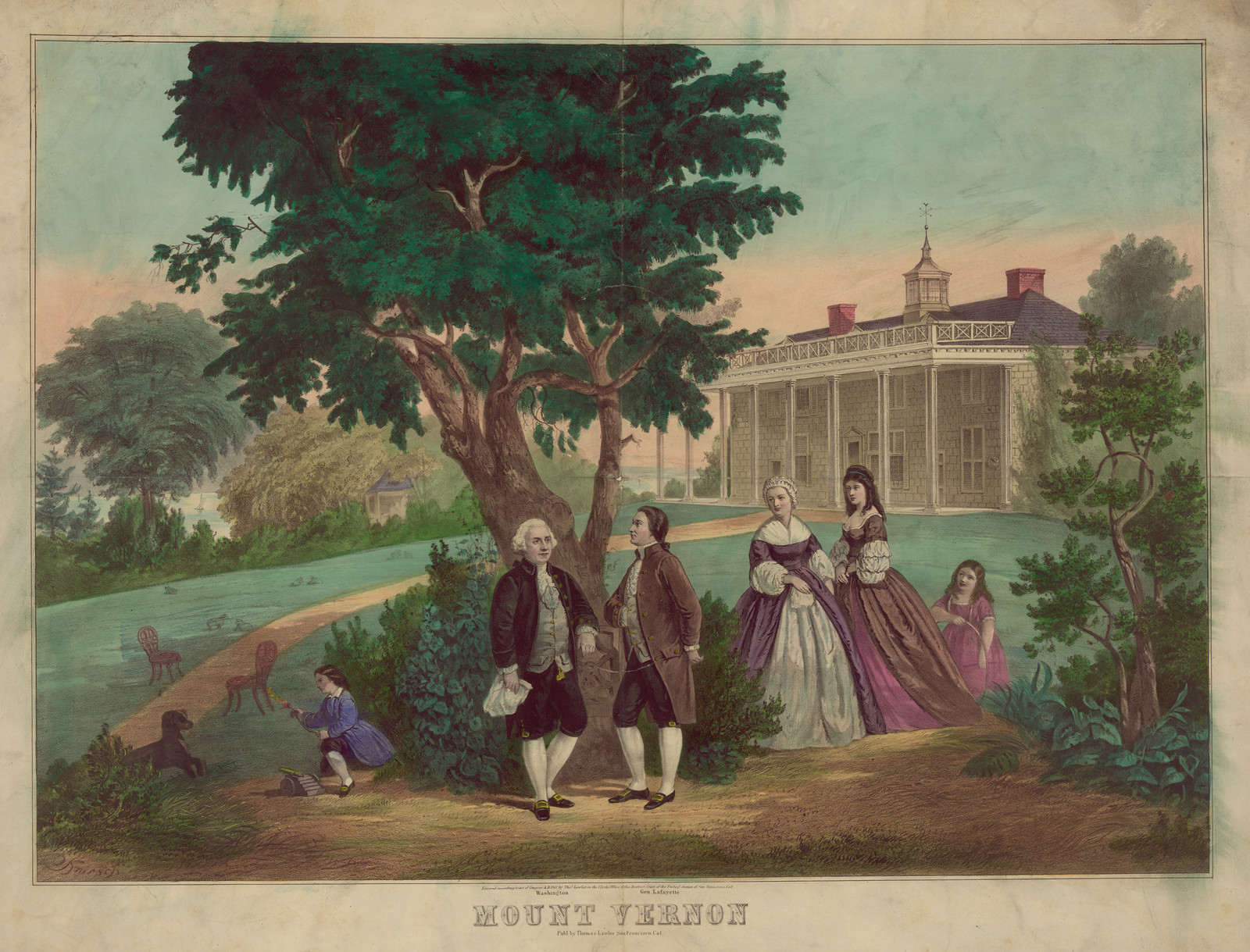 Mount Vernon, c. 1867 — historic print