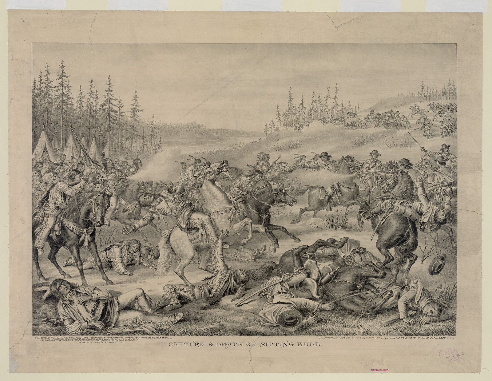 LAK-006 01896u Capture & death of sitting bull — historic image