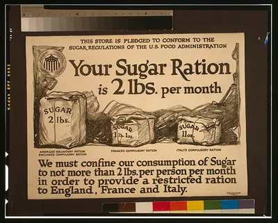 Your sugar ration is 2 lbs. per month / The Carey Printing Company, New York.