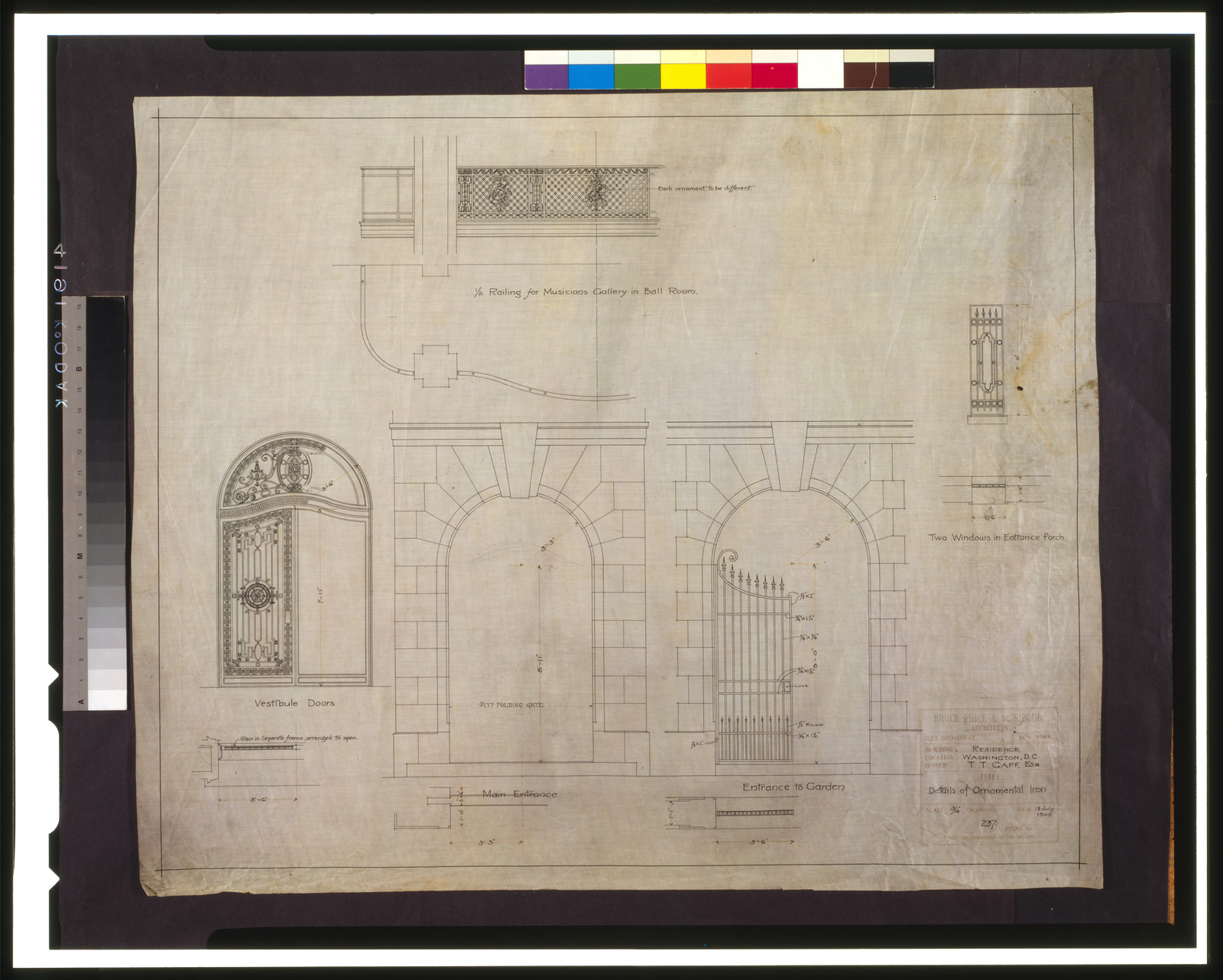Vintage Building Photo - Washington DC - House (dwelling) for T.T — historic image