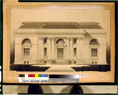 [Carnegie library, (Taunton, Mass.). Elevation]