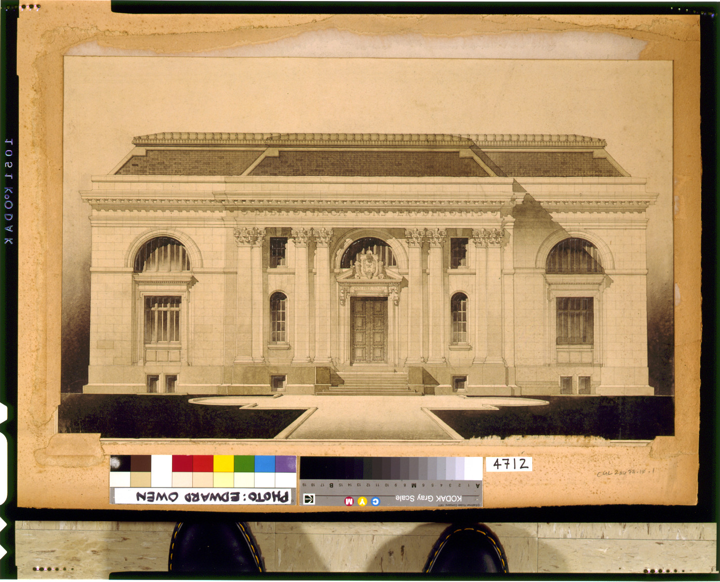 [Carnegie library, (Taunton, Mass.). Elevation], [ca. 1905] — historic drawing