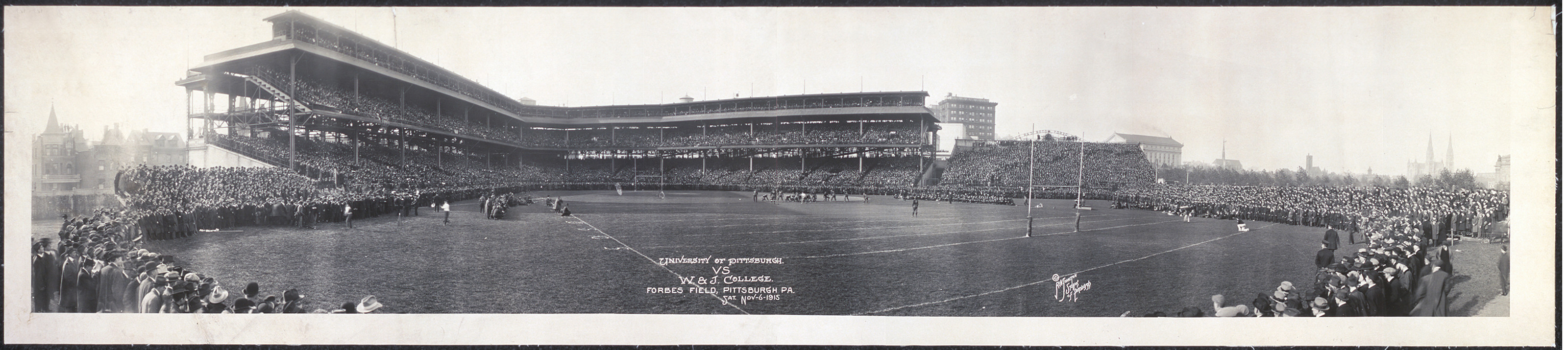 U of Pittsburgh vs W J College, Forbes Field, Pennsylvania, 1915, 1915 — historic image