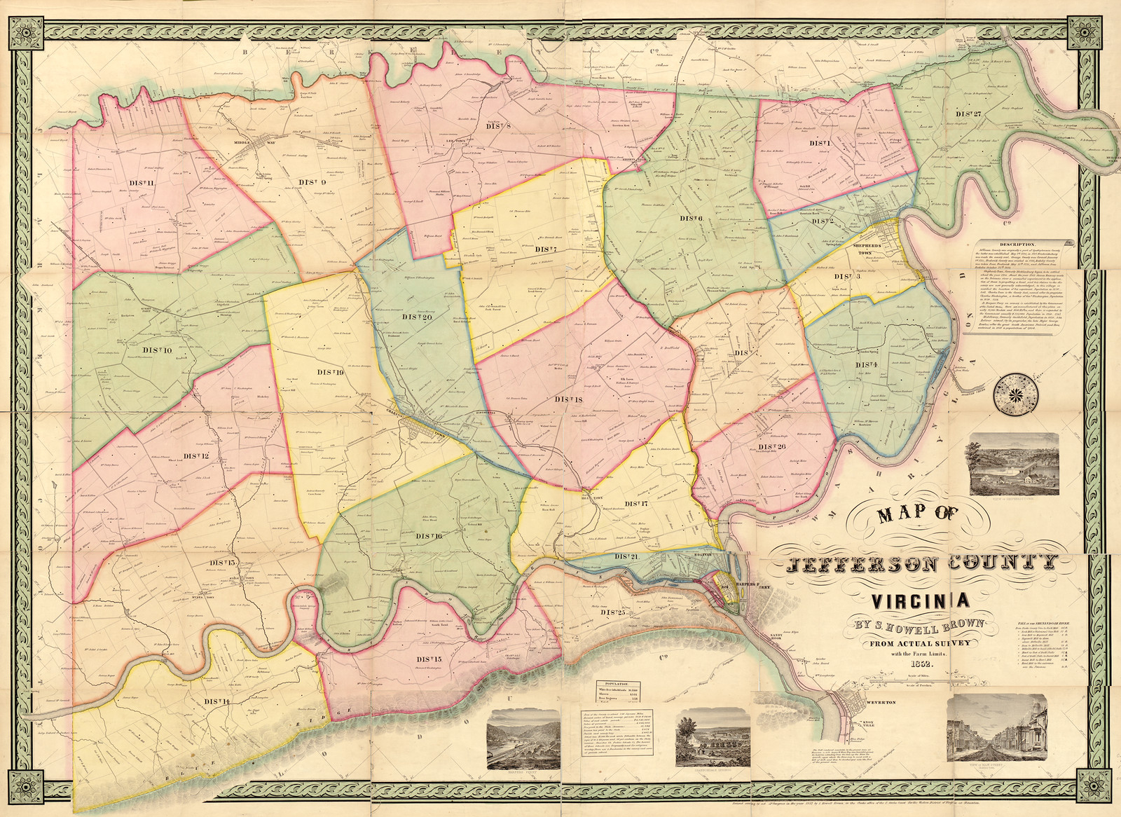 la001393 Map of Jefferson County, Virginia — antique map