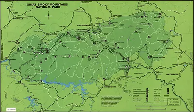 Great Smoky Mountains National Park map