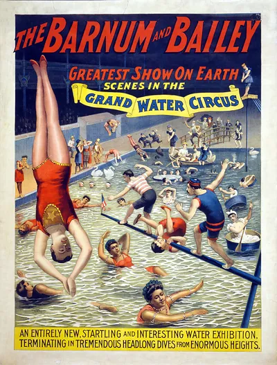 The Barnum & Bailey greatest show on earth Scenes in the grand water circus / The Strobridge Lith. Co., Cincinnati - New York.