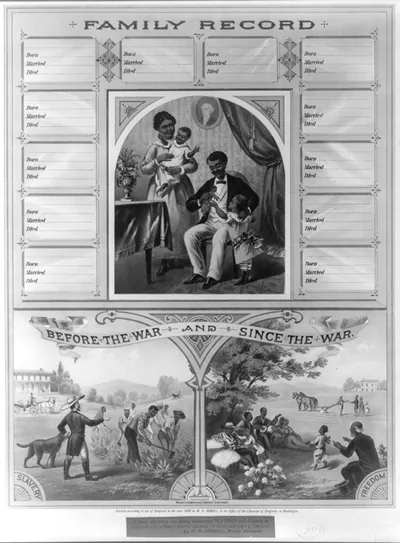 Family record. Before the war and since the war / Krebs Lithographing Company, Cincinnati.