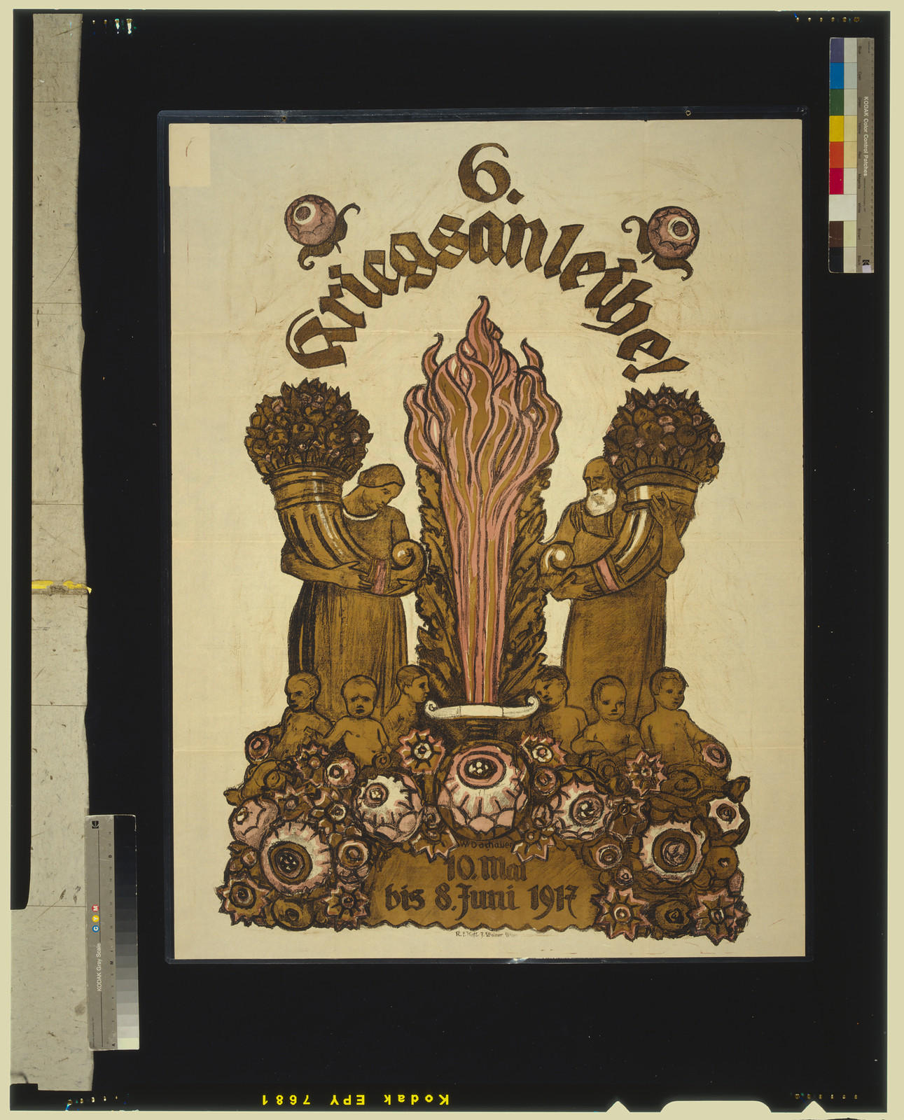 Historic Photo Print - 6. Kriegsanleihe! 10. Mai bis 8. Juni.Wm, 1917, 1 print (poster) : lithograph, color ; 126 x 95 cm. — historic print