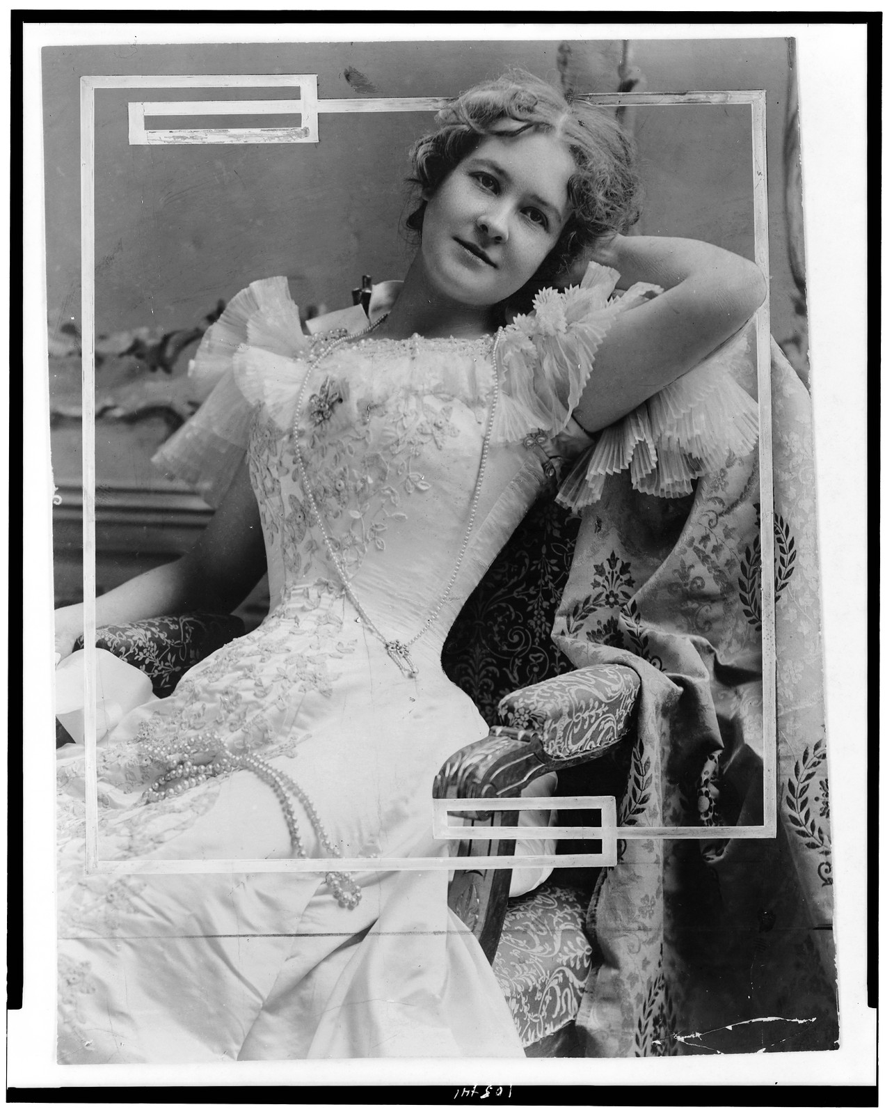 [Emilie Grigsby, three-quarter length portrait, seated, facing slightly right], [between 1890 and 1920] — historic photograph