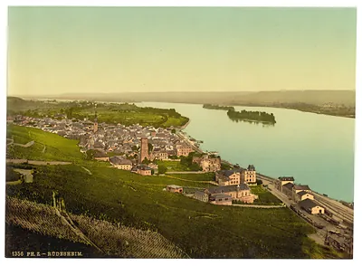 General view Rüdesheim the Rhine Germany