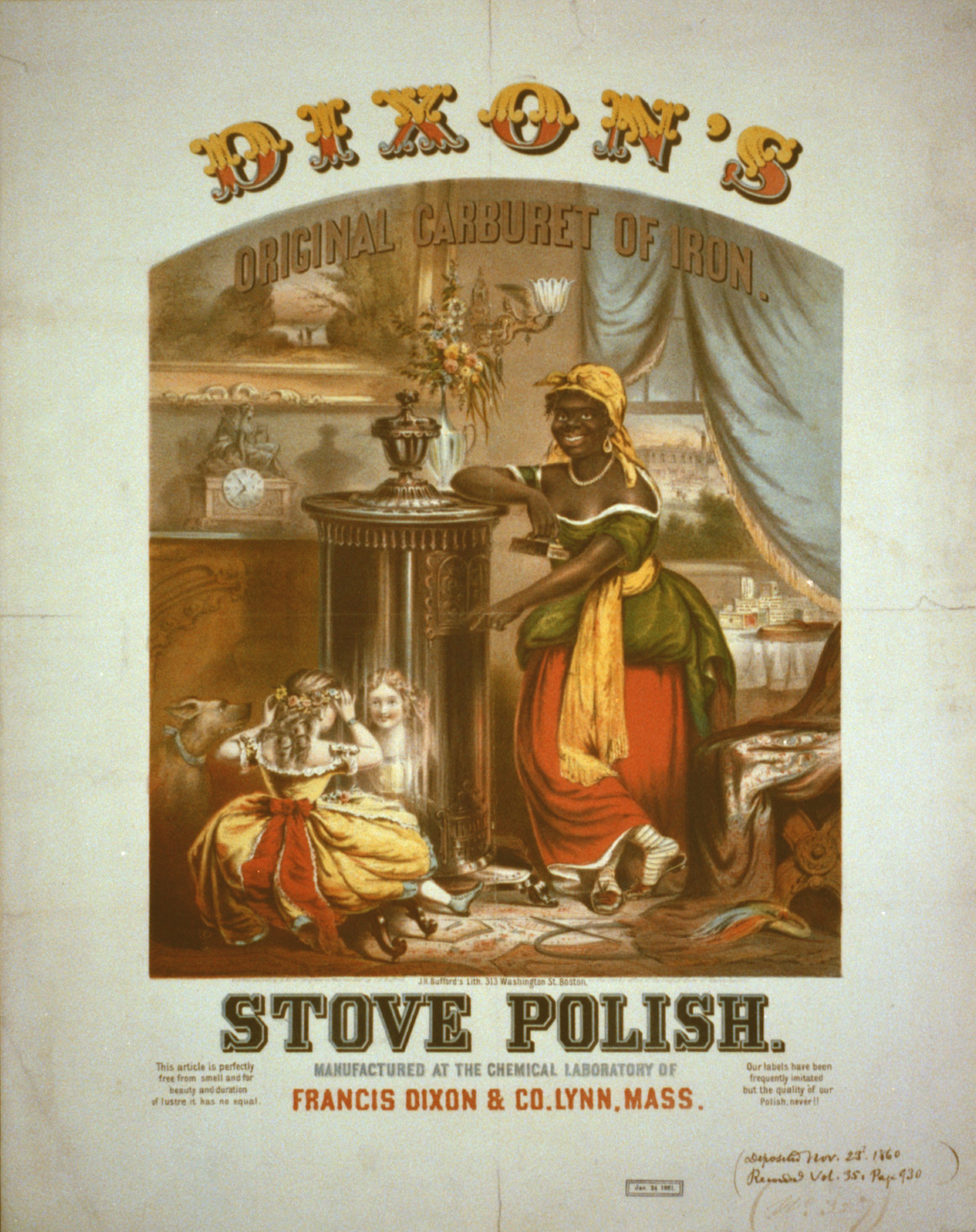 Dixon's stove polish, c1860 November 23. — historic print