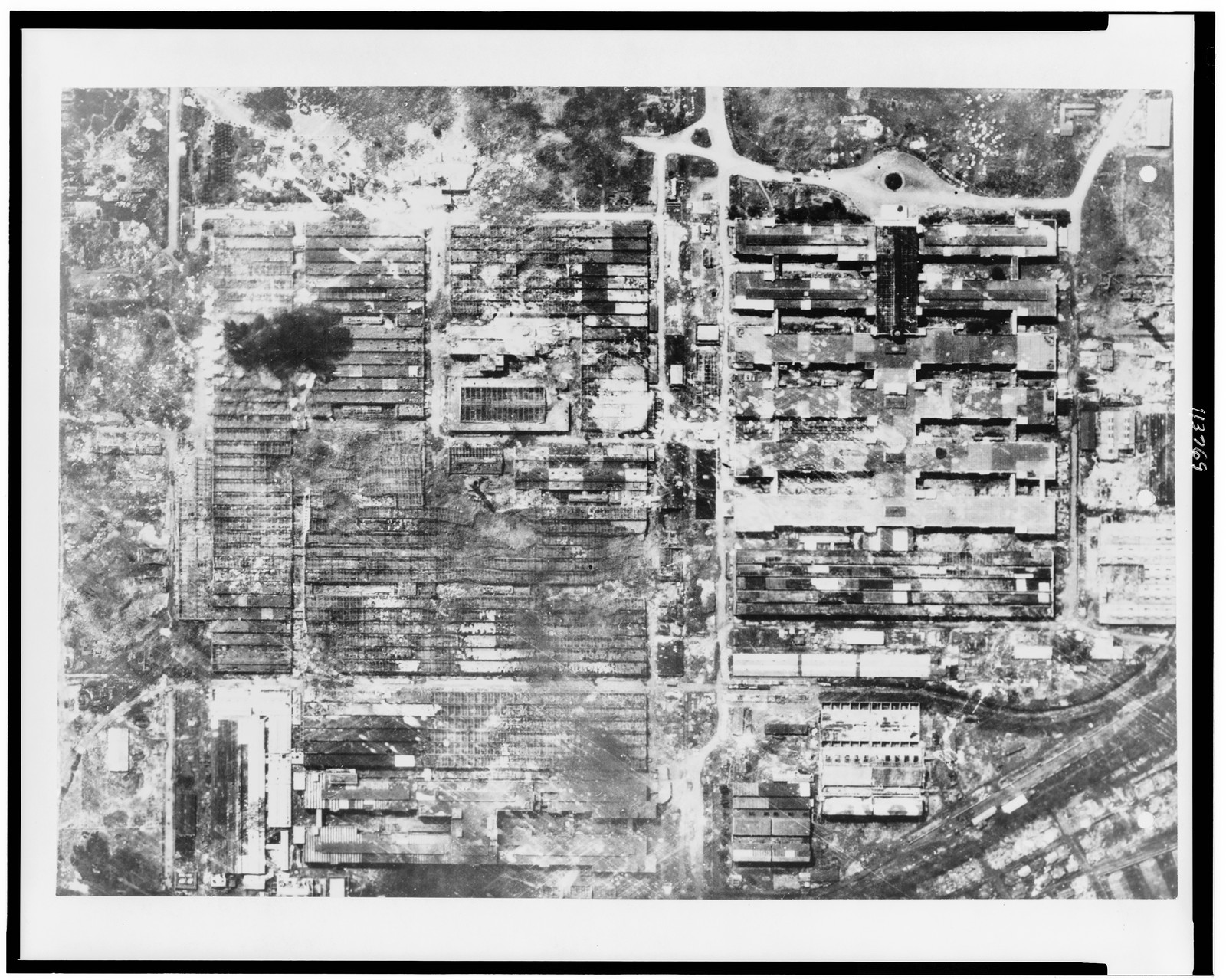 [Aerial view of Musashino, Japan (Tokyo area), bombing by U.S. 20th Air Force], [1945] — historic photograph