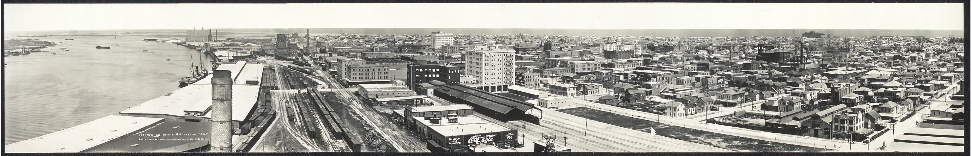 Harbor and city of Galveston, Texas, 1915, 1915 — historic image