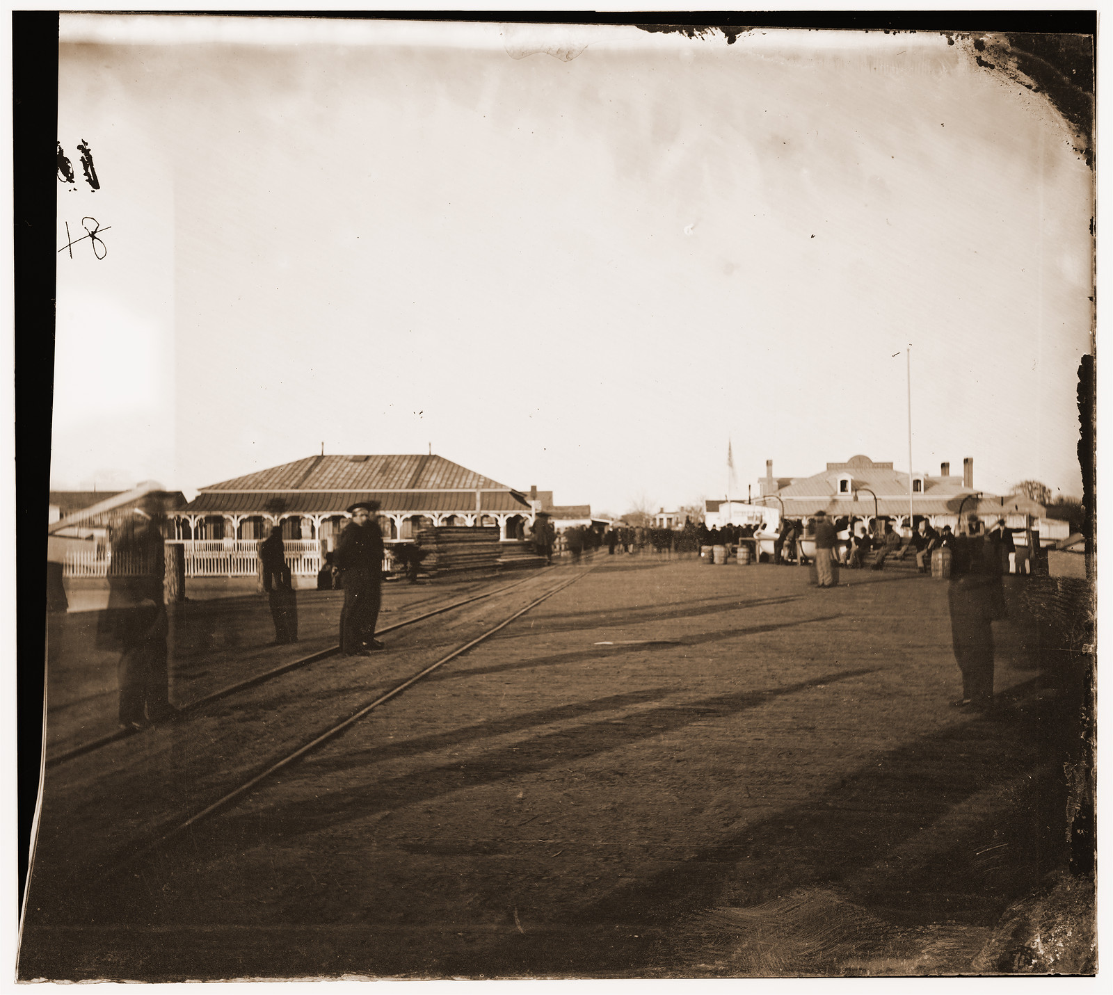 Fort Monroe Virginia. Wharf, 1864 — historic photograph