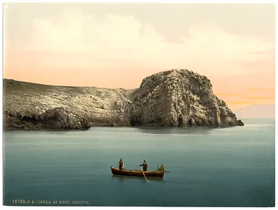 Island of Busi caves Dalmatia Austro-Hungary