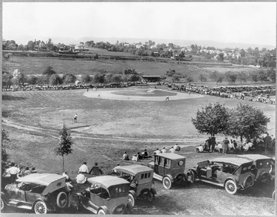 [Va. - Woodstock - Baseball game at Seibert Field, Massanutten Academy; view from center