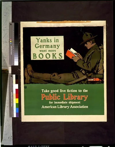 Yanks in Germany want more books. Take good live fiction to the public library for immediate shipment / F.