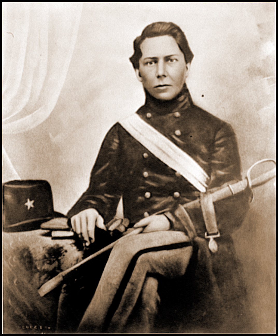 Portrait of Lt. Bartley Pace Bynum C.S.A. also Chaplain in the Confederate Army, 1860 — historic photograph
