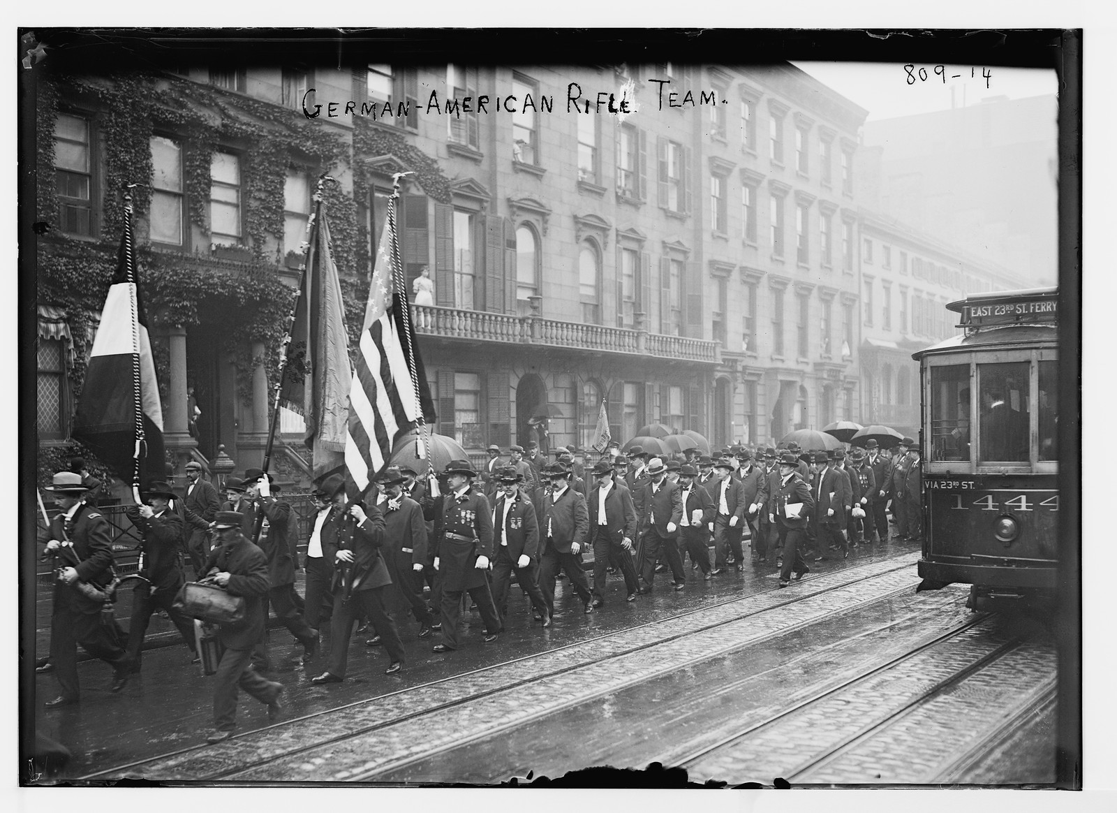 German-American Rifle Team parade, New York, n/a — historic photograph